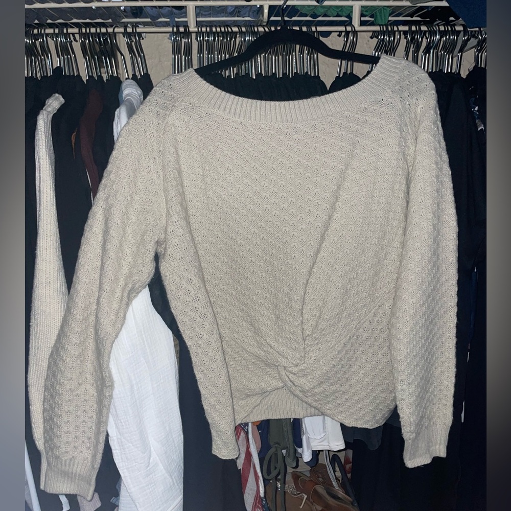 Shein twist front sweater